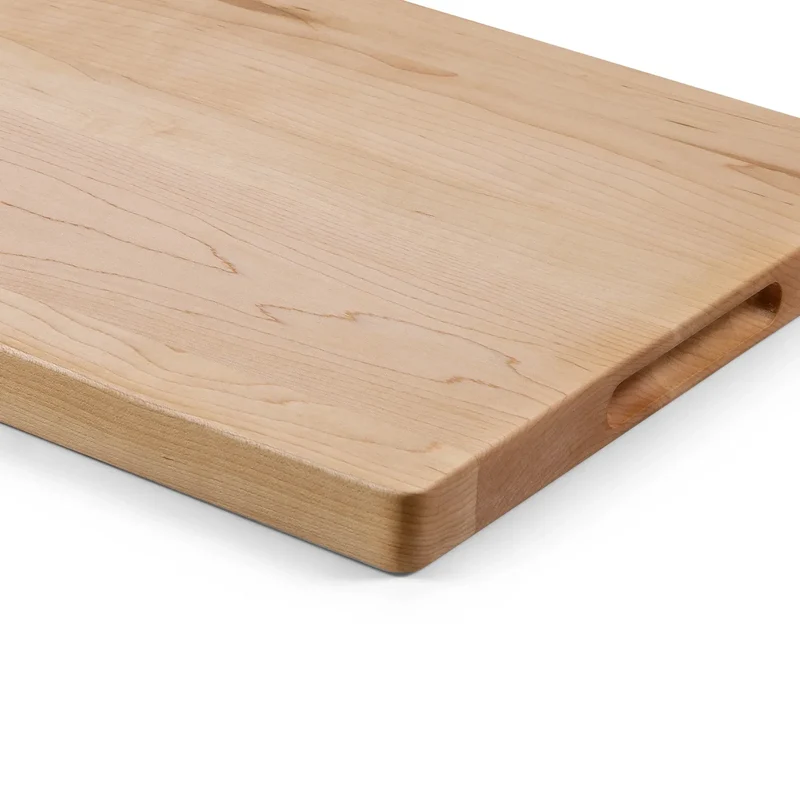 SOPHIOR Schneidebrett aus Ahornholz mit Saftrille – Groß 42x30x2,5cm