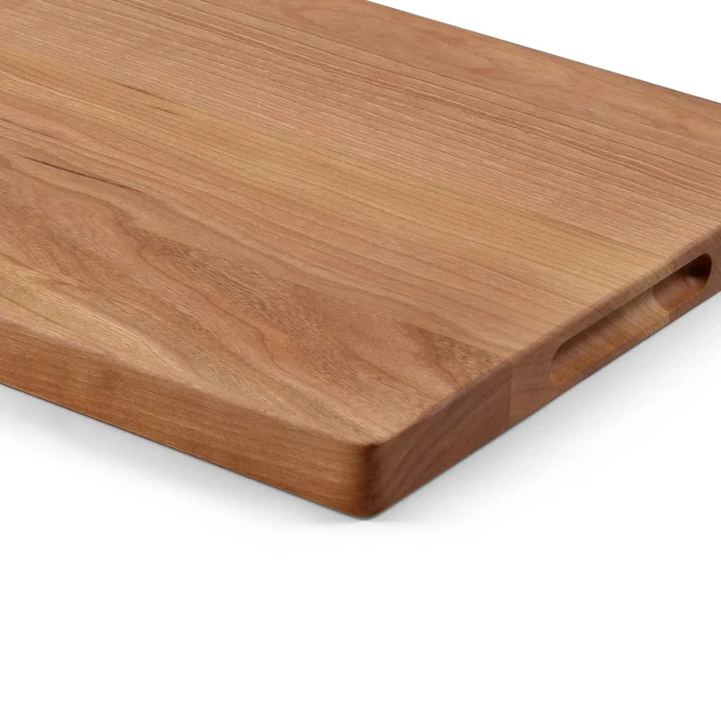 SOPHIOR Kirschholz-Schneidebrett mit Saftrille – Groß 42x30x2,5cm