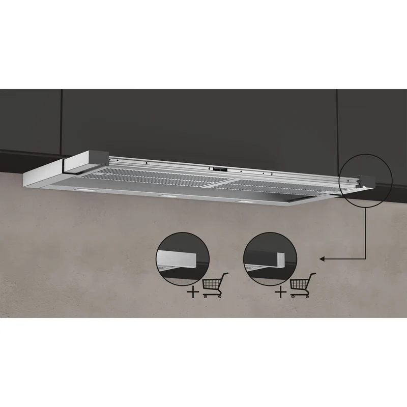 Neff D49ML54X1 Flachschirmhaube 90cm Edelstahl - 3 Stufen + 2 Intens