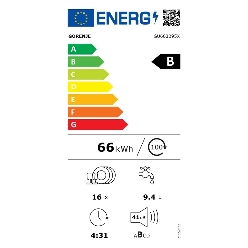 Gorenje GU663B95X Unterbau - Geschirrspüler