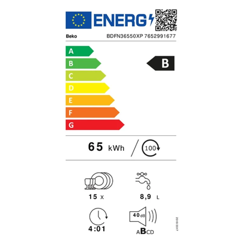 Beko Standgeschirrspüler BDFN36550XP