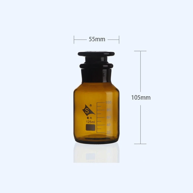 Weithalsflasche, Braunglas, graduiert, 60 ml bis 1.000 ml