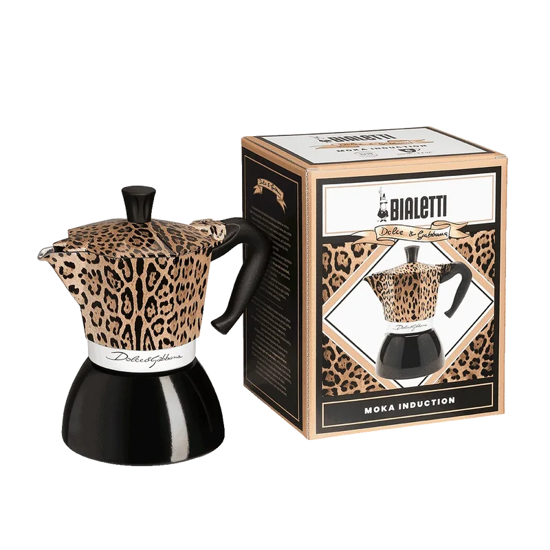 Bialetti Moka Induction Leopardo 6 Tazze Dolce&Gabbana