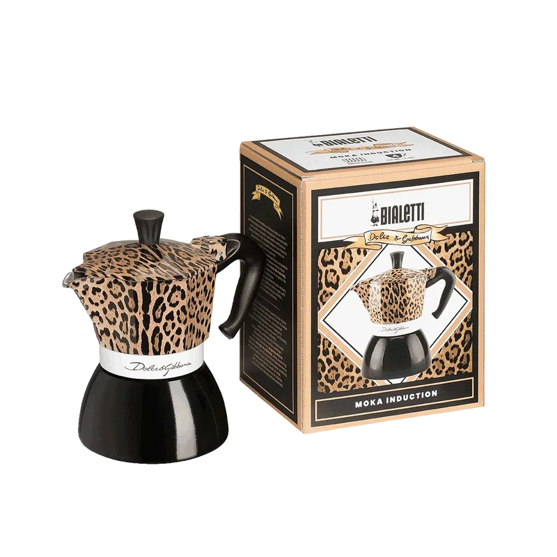 Bialetti Moka Induction Leopardo 4 Tazze Dolce&Gabbana