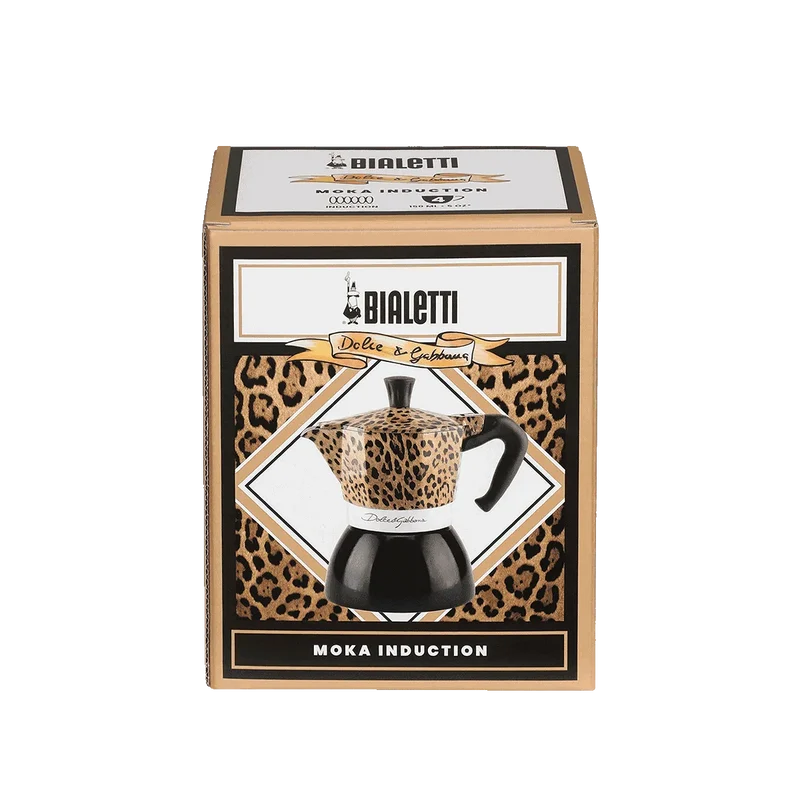Bialetti Moka Induction Leopardo 4 Tazze Dolce&Gabbana