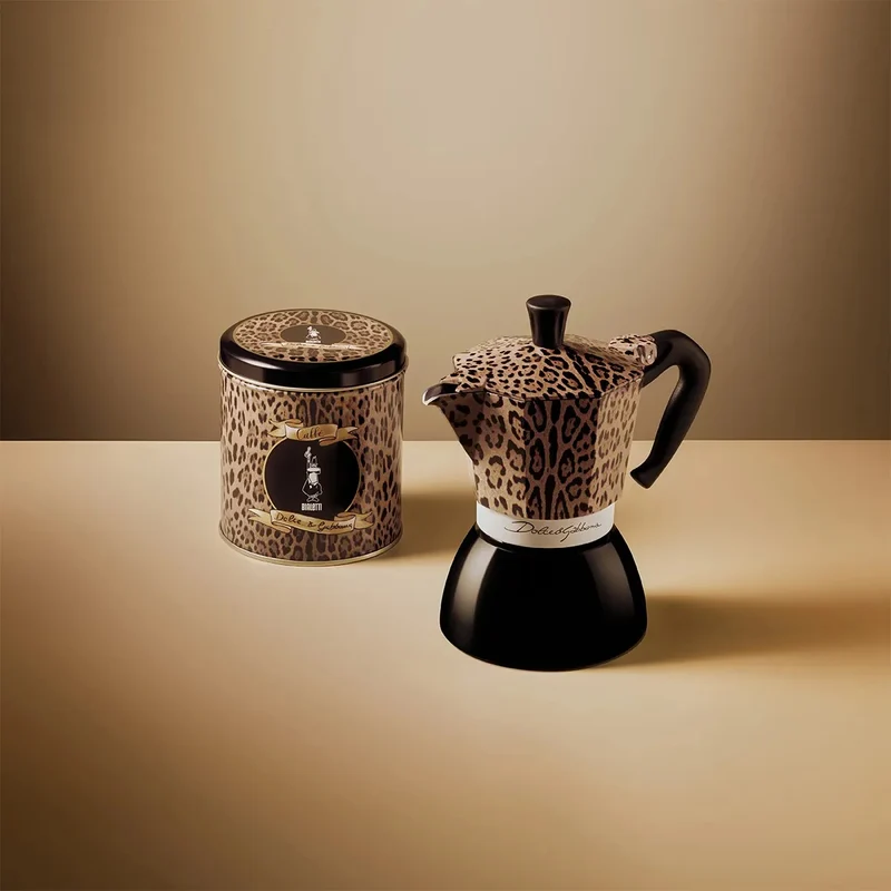 Bialetti Moka Induction Leopardo 4 Tazze Dolce&Gabbana