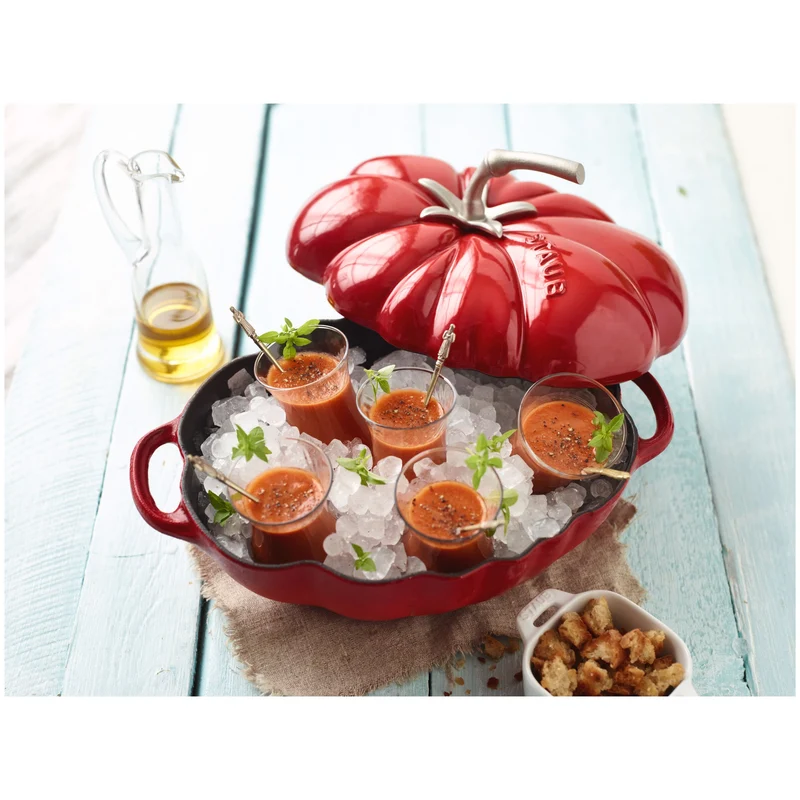 STAUB Gusseisen-Bräter Tomate Ø25cm / 3L 'La Cocotte'