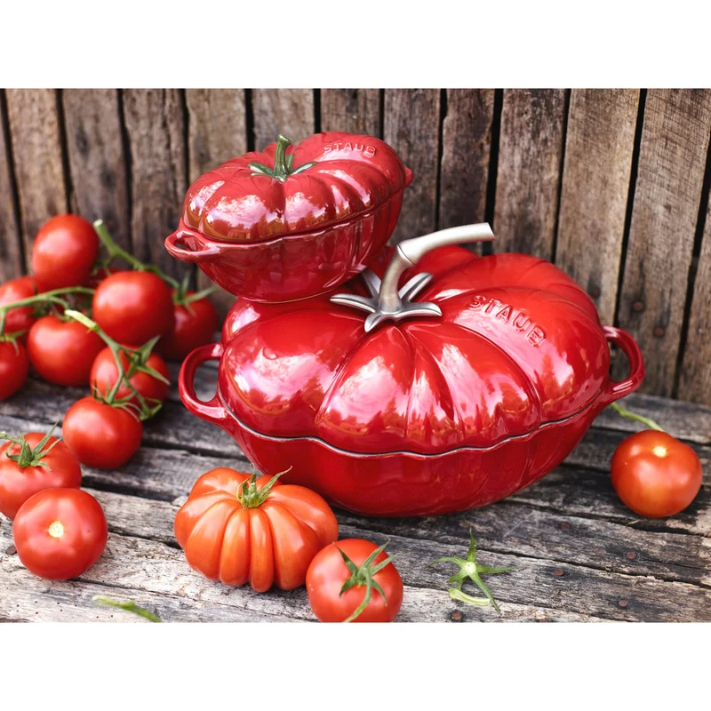 STAUB Gusseisen-Bräter Tomate Ø25cm / 3L 'La Cocotte'
