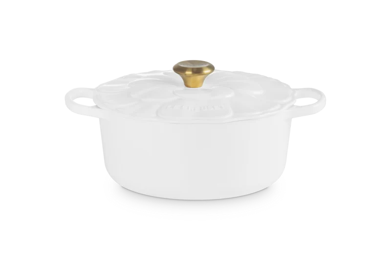 Le Creuset Bräter Signature Ø26cm / 5.3L 'Weiße Blüte'