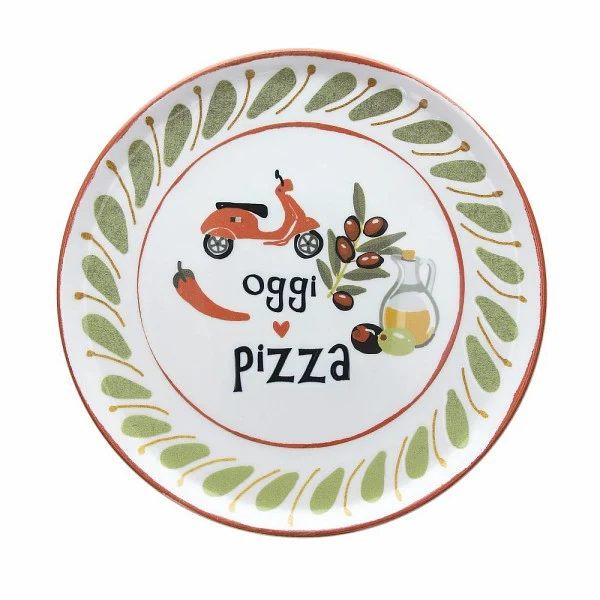 Tognana Andrea Fontebasso Piatto Pizza in porcellana Oggi Pizza 33 cm