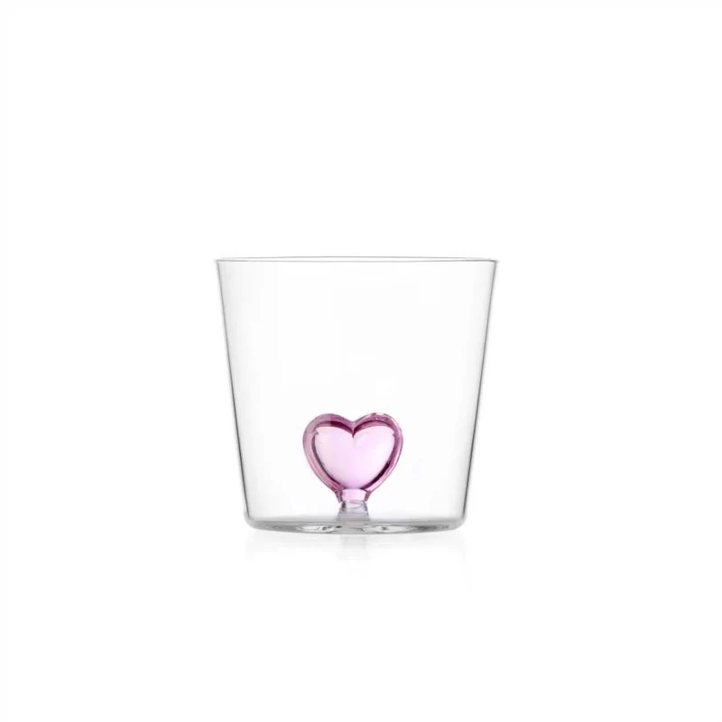 Ichendorf Milano Cuore Tumbler 30cl in Vetro Borosilicato Rosa
