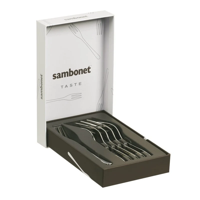 Sambonet Set 6 forchettine dolce Taste confezione regalo acciaio inox