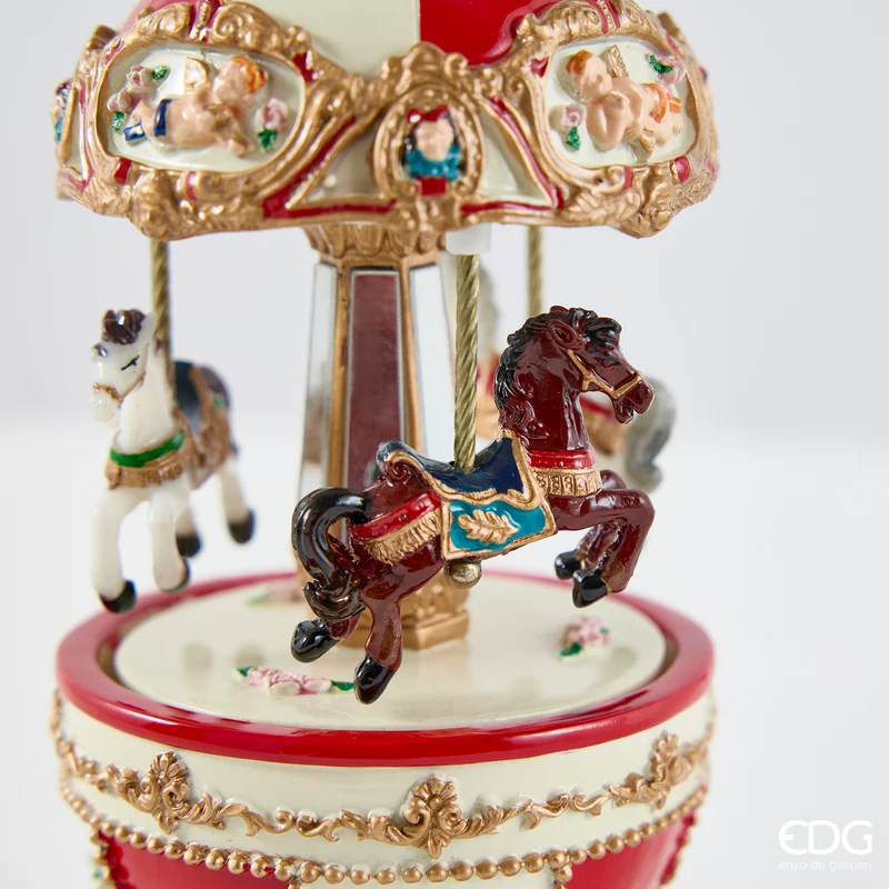 EDG Enzo De Gasperi Carillon Cavallo H18,5 cm in Resina