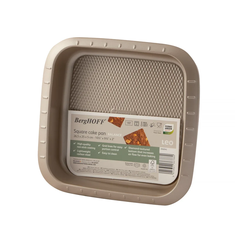 BergHOFF Teglia Quadrata Leo Balance 22x22 cm in Carbon Steel