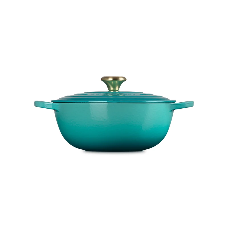 Le Creuset Marmite Bratentopf Signature „Bleu Riviera“ Ø26cm / 4,1L
