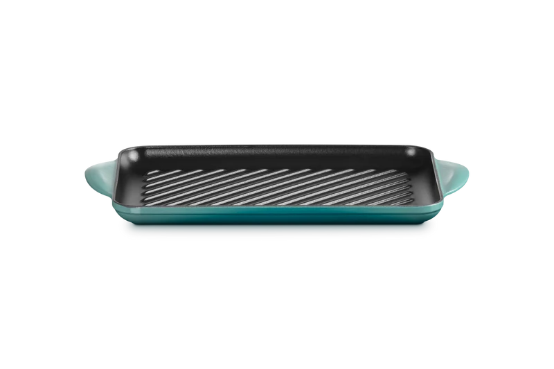 Le Creuset Grillplatte rechteckig 32 cm 'Bleu Riviera'