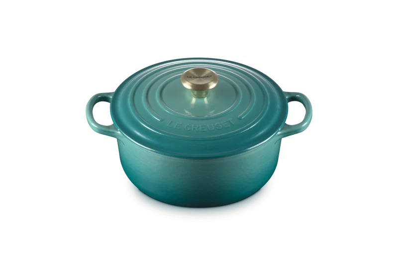 Le Creuset Signature Braadpan 'Bleu Riviera'