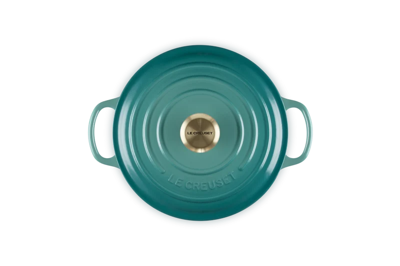 Le Creuset Signature Braadpan 'Bleu Riviera'