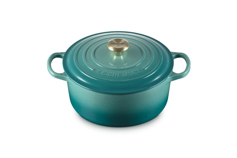 Le Creuset Signature Braadpan 'Bleu Riviera'