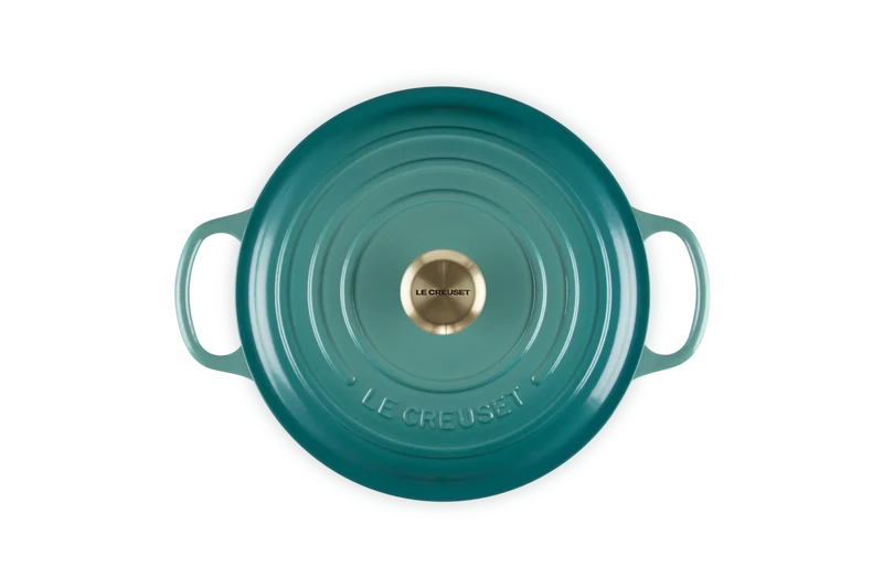 Le Creuset Signature Braadpan 'Bleu Riviera'