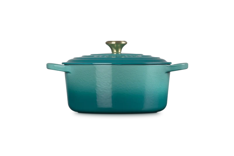 Le Creuset Signature Braadpan 'Bleu Riviera'