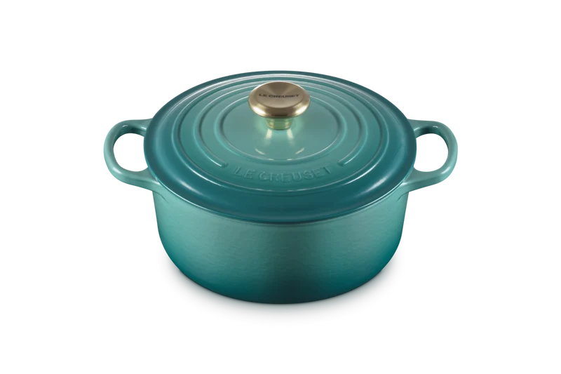 Le Creuset Signature Braadpan 'Bleu Riviera'
