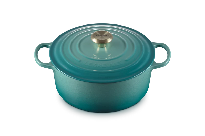 Le Creuset Signature Braadpan 'Bleu Riviera'