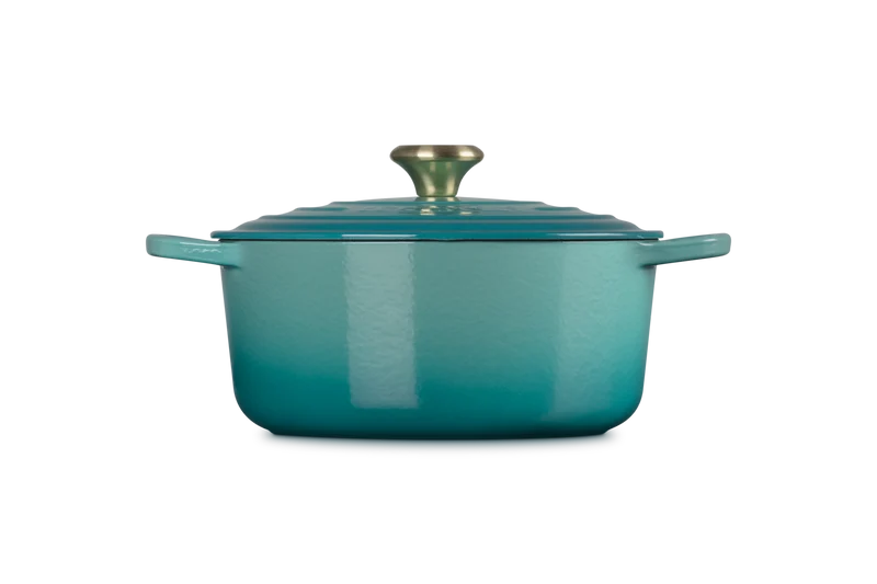 Le Creuset Signature Braadpan 'Bleu Riviera'