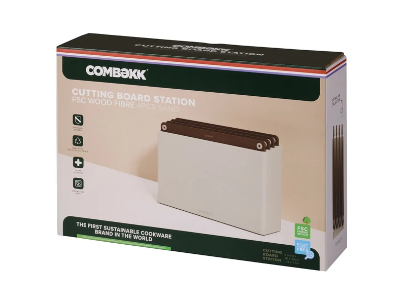 Combekk Schneidebrett-Set 4-teilig 20x30cm 'Sand'