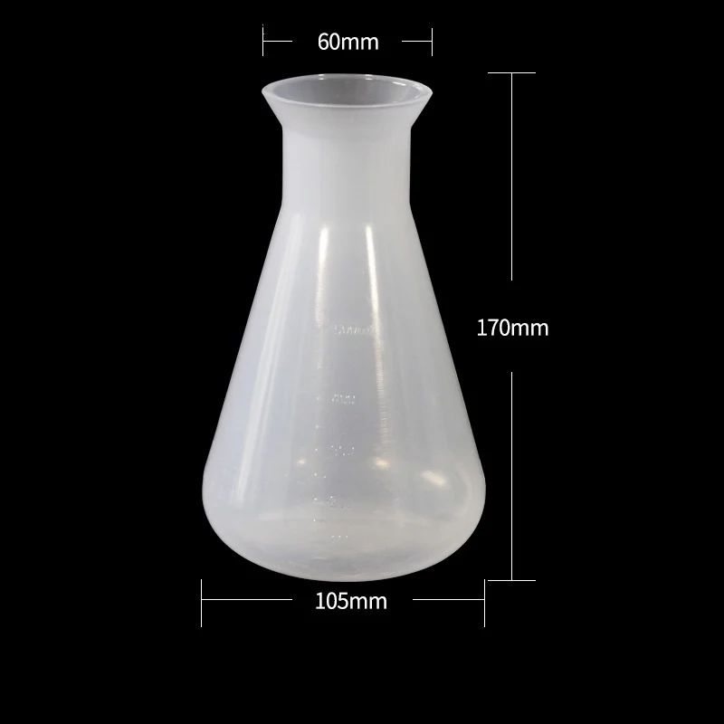 Erlenmeyerkolben, Kunststoff PP, Fassungsvermögen 50 ml bis 2.000 ml