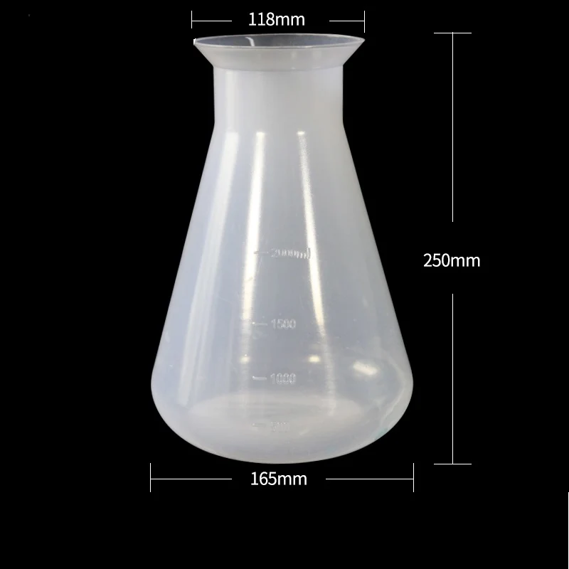 Erlenmeyerkolben, Kunststoff PP, Fassungsvermögen 50 ml bis 2.000 ml