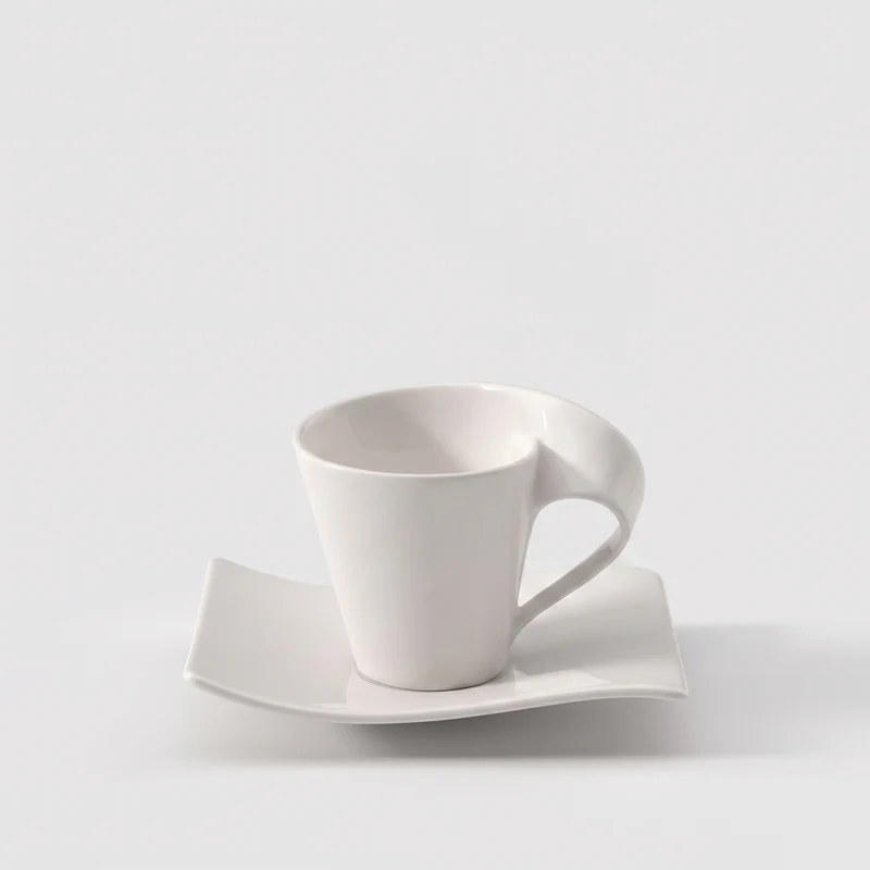 Villeroy & Boch Set 6 Tazzine con Piattino New Wave in Porcellana