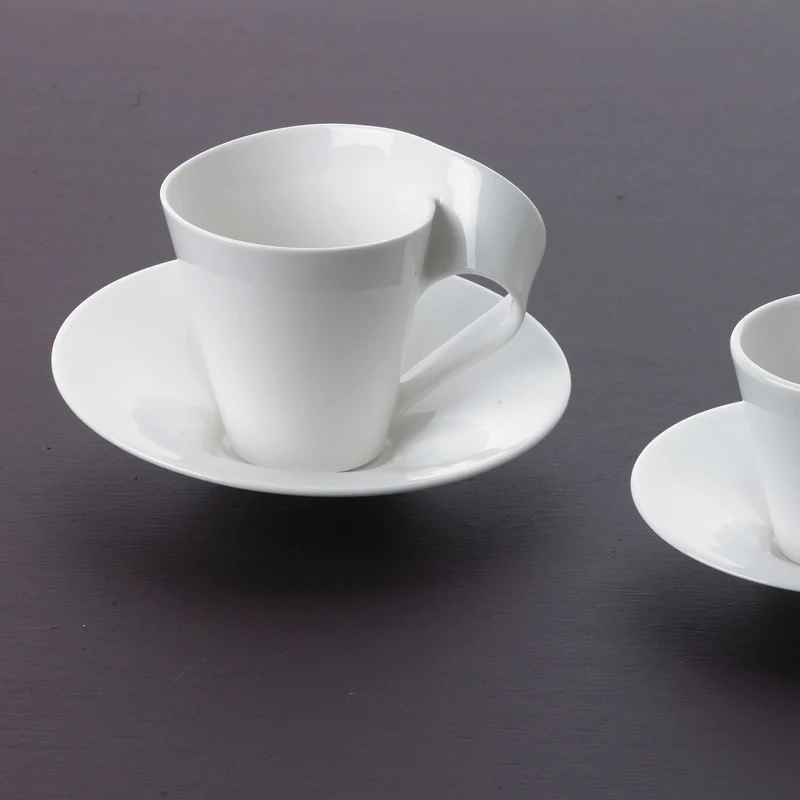 Villeroy & Boch Set 6 Tazzine con Piattino New Wave in Porcellana