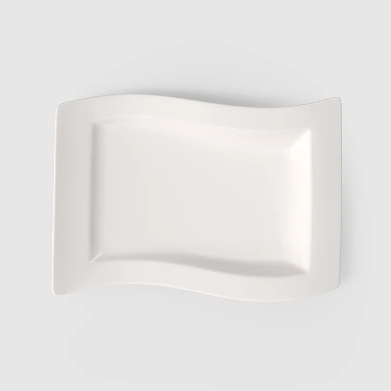 Villeroy & Boch Piatto Gourmet New Wave 33x24 cm in Porcellana Bianca