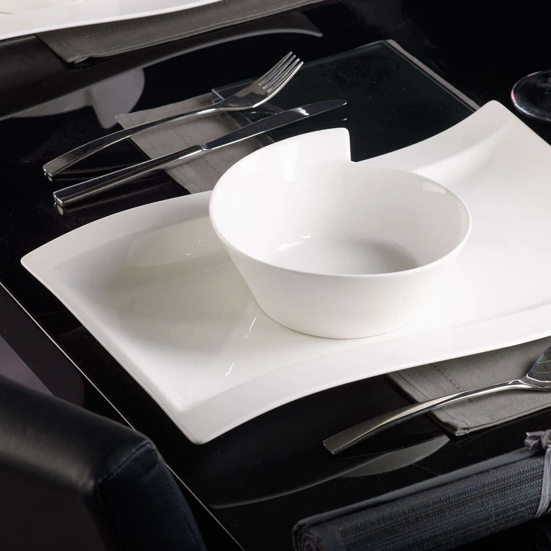 Villeroy & Boch Piatto Gourmet New Wave 33x24 cm in Porcellana Bianca