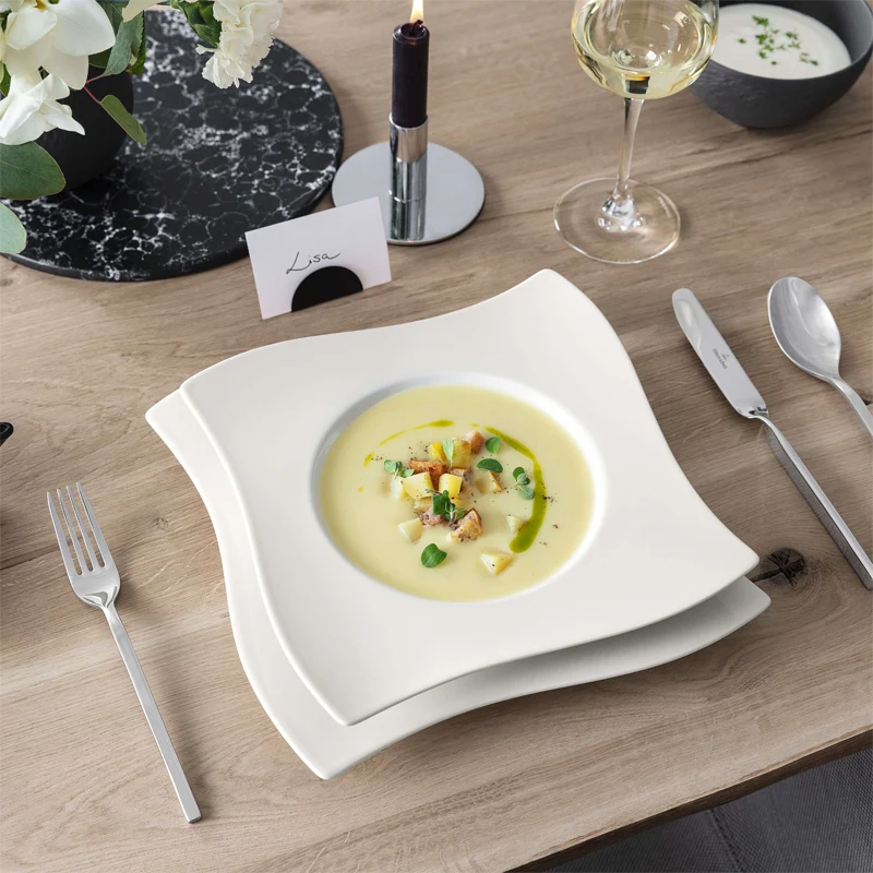 Villeroy & Boch Servizio Tavola 18 Pezzi New Wave in Porcellana Bianca