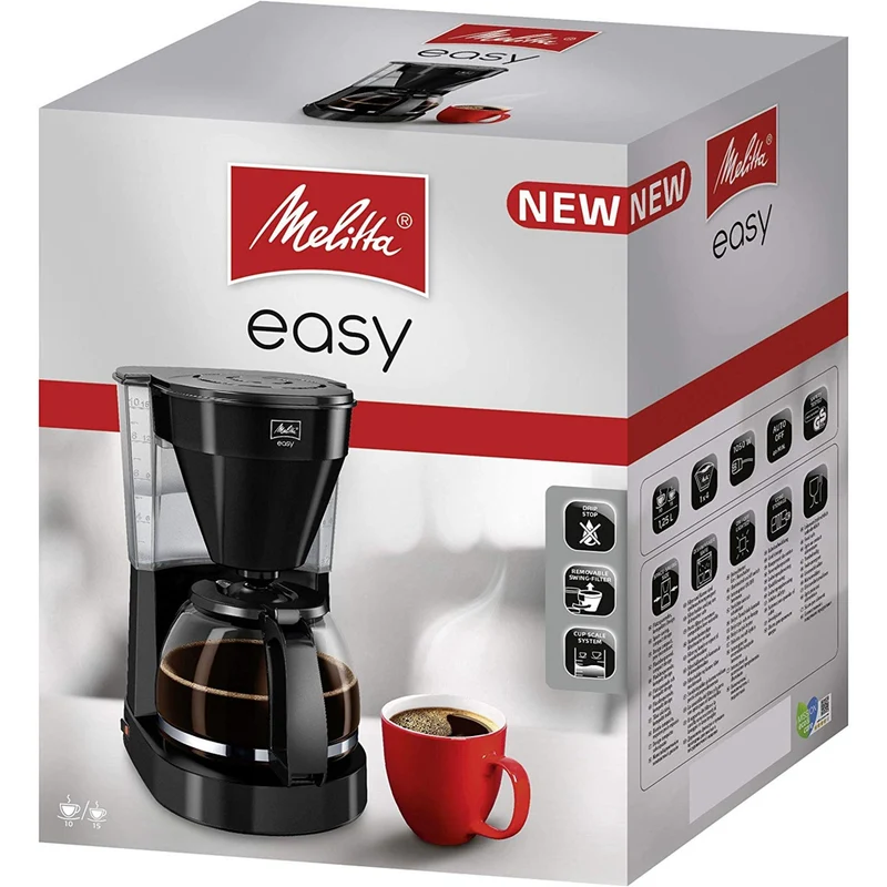 Melitta Easy II Filter-Kaffeemaschine schwarz