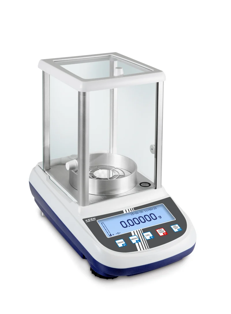 Mikrogrammwaage (10mg) ALJ 200-5DA – mit Glaswindschutz. Hochwertiger Standard für Labore 82/220g - 0,00001 g/0,0001 g