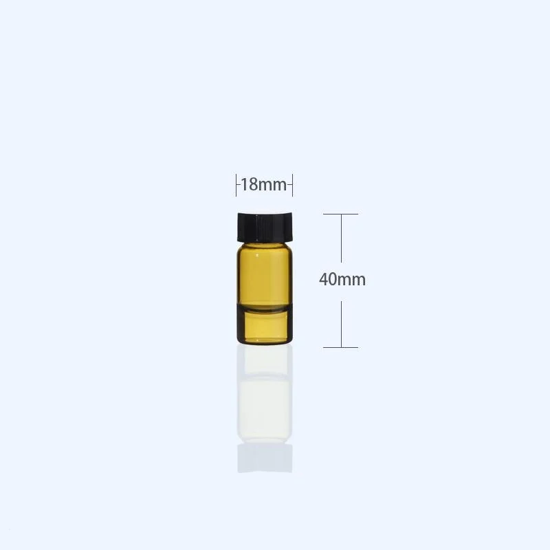 100 Stk./Pack Probenfläschchen mit Gewinde, Braunglas, Fassungsvermögen 1 bis 60 ml