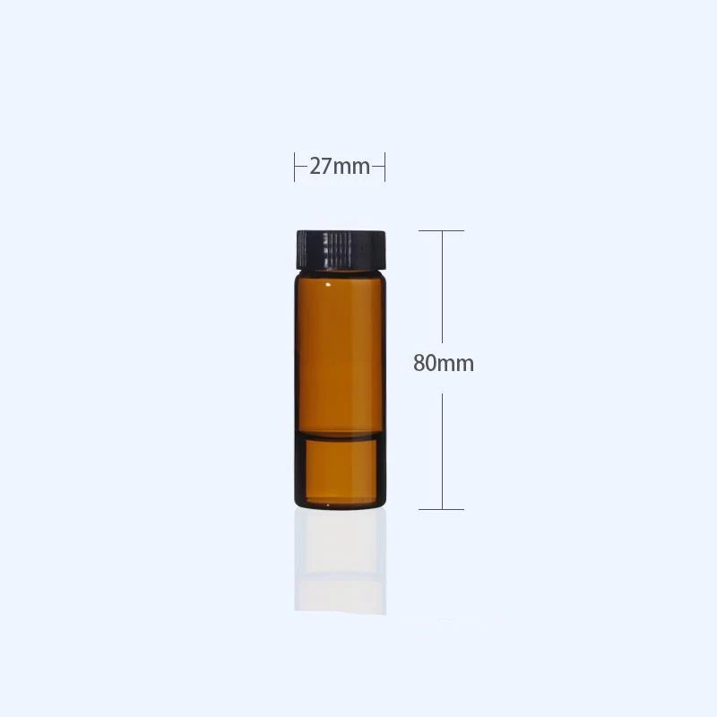 100 Stk./Pack Probenfläschchen mit Gewinde, Braunglas, Fassungsvermögen 1 bis 60 ml