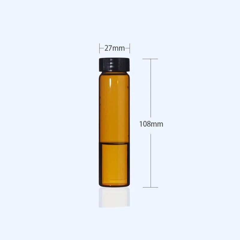 100 Stk./Pack Probenfläschchen mit Gewinde, Braunglas, Fassungsvermögen 1 bis 60 ml