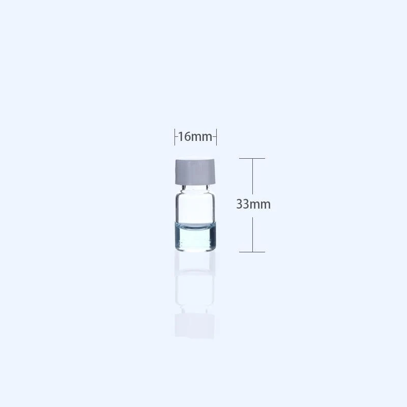 100 Stk./Pack Probenfläschchen mit Gewinde, Klarglas, Fassungsvermögen 1 bis 60 ml