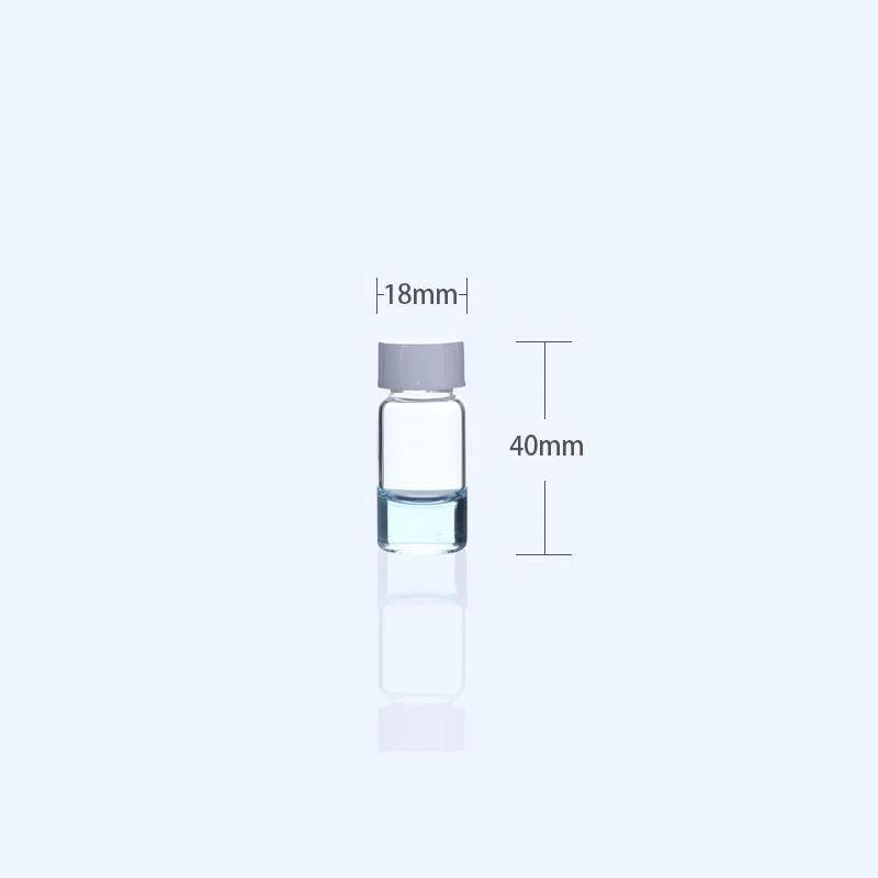 100 Stk./Pack Probenfläschchen mit Gewinde, Klarglas, Fassungsvermögen 1 bis 60 ml
