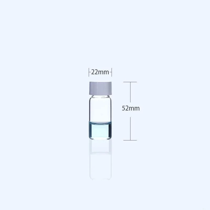 100 Stk./Pack Probenfläschchen mit Gewinde, Klarglas, Fassungsvermögen 1 bis 60 ml