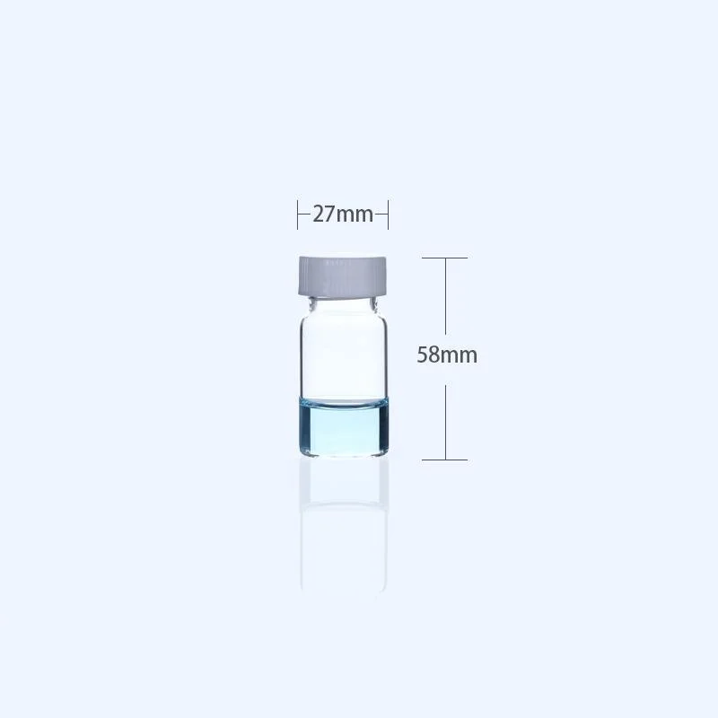 100 Stk./Pack Probenfläschchen mit Gewinde, Klarglas, Fassungsvermögen 1 bis 60 ml