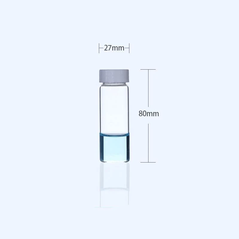 100 Stk./Pack Probenfläschchen mit Gewinde, Klarglas, Fassungsvermögen 1 bis 60 ml