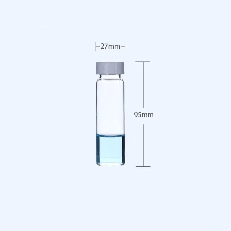 100 Stk./Pack Probenfläschchen mit Gewinde, Klarglas, Fassungsvermögen 1 bis 60 ml