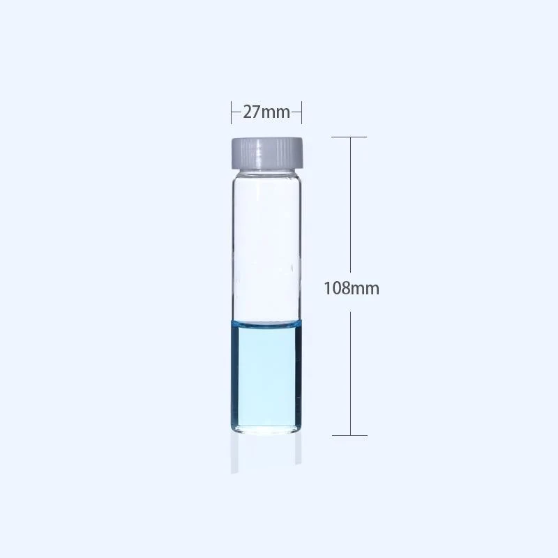 100 Stk./Pack Probenfläschchen mit Gewinde, Klarglas, Fassungsvermögen 1 bis 60 ml