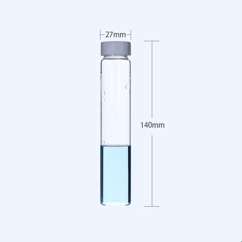 100 Stk./Pack Probenfläschchen mit Gewinde, Klarglas, Fassungsvermögen 1 bis 60 ml
