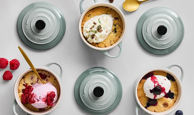 Le Creuset Mini-Schmortopf/Kochtopf Ø10cm / 0,25L 'Meersalz'